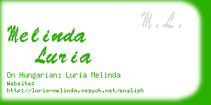melinda luria business card